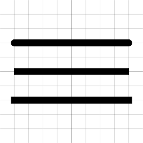 round and square line caps